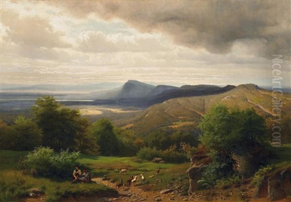 Landschaft Im Harz Oil Painting by Wilhelm Bode