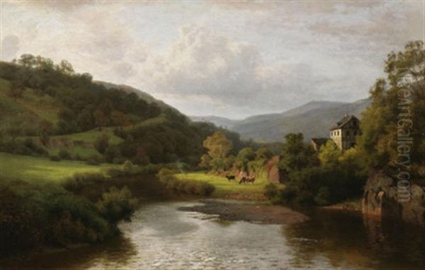 An Der Wied Oil Painting by Wilhelm Bode