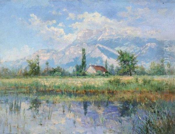 Etang A Goncelin Oil Painting by Andre Albertin