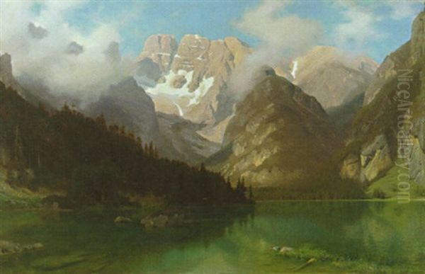 Abend Am Achensee In Tirol Oil Painting by Wilhelm Bode