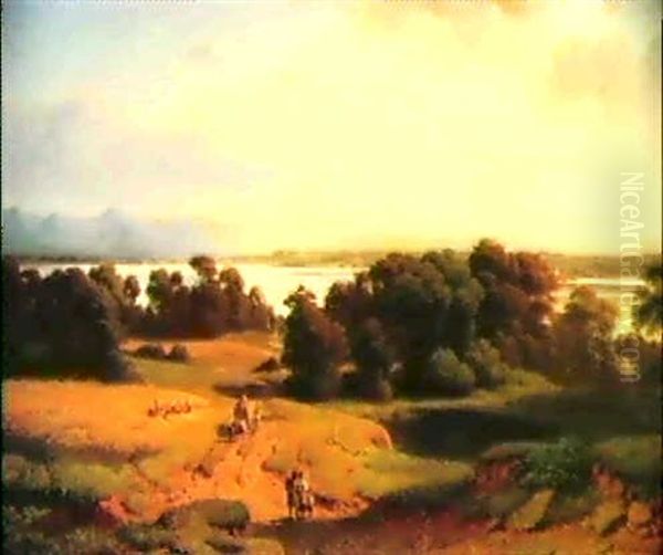 Getreideernte Am Starnberger See Oil Painting by Wilhelm Bode