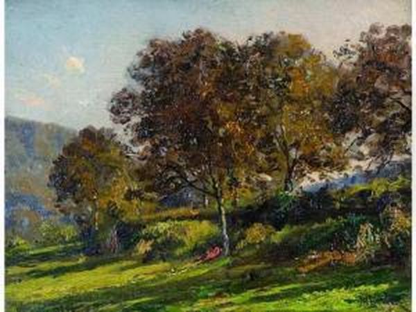 Paysage De Chartreuse En Automne. Oil Painting by Andre Albertin