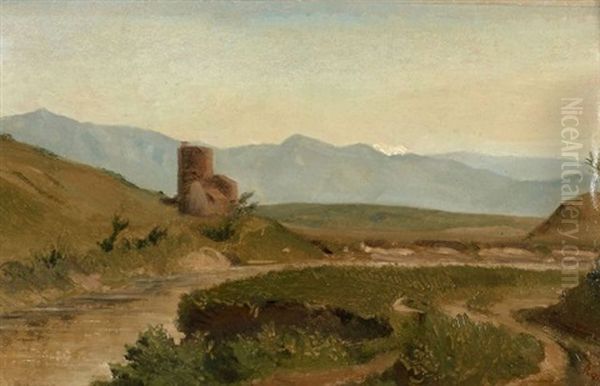 Paysage Du Latium En Italie Oil Painting by Guillaume Bodinier