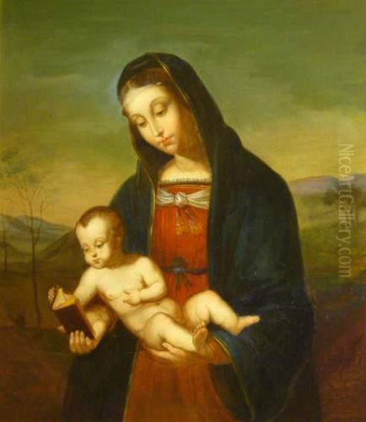 Vierge A L'enfant Dans Un Paysage Oil Painting by Mariotto Albertinelli