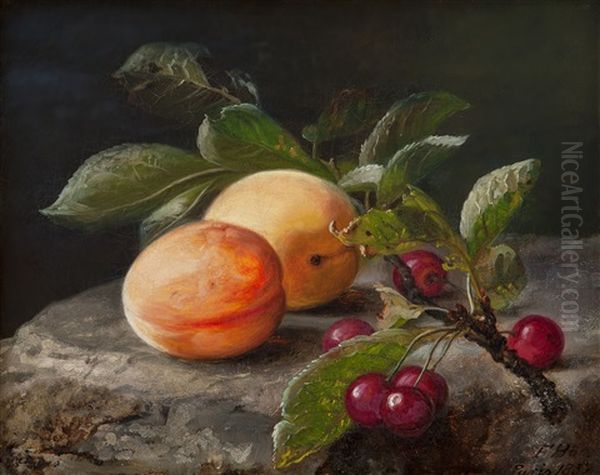 Oppstilling Med Frukt Oil Painting by Frants Diderik Boe