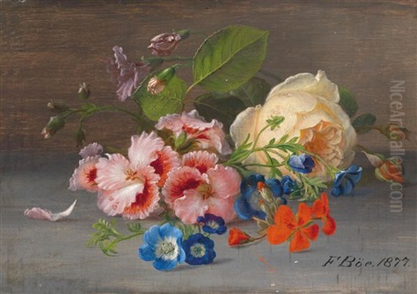 Blumenstillleben Oil Painting by Frants Diderik Boe