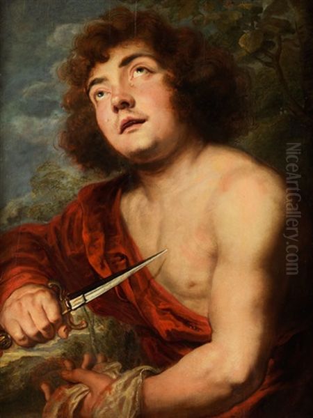 Pyramus Nimmt Sich Das Leben Oil Painting by Jan Boeckhorst