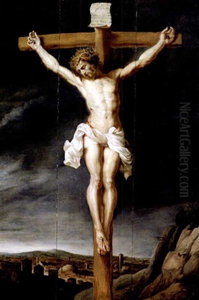 Christ On The Cross Oil Painting by Jan Boeckhorst