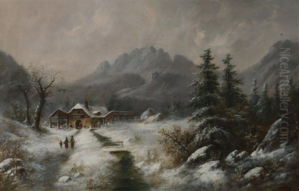 Hammerschmiede Aus Ober Baiern Oil Painting by Eduard Boehm