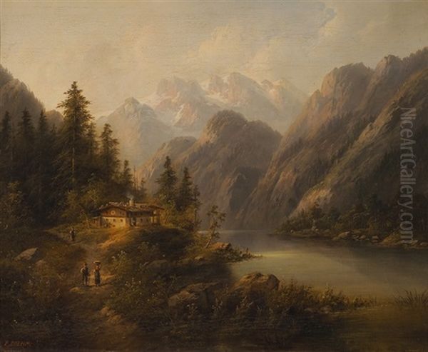 Partie Aus Der Schweiz Oil Painting by Eduard Boehm