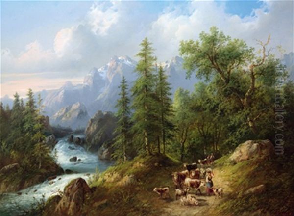 Partie Aus Der Steiermark Oil Painting by Eduard Boehm