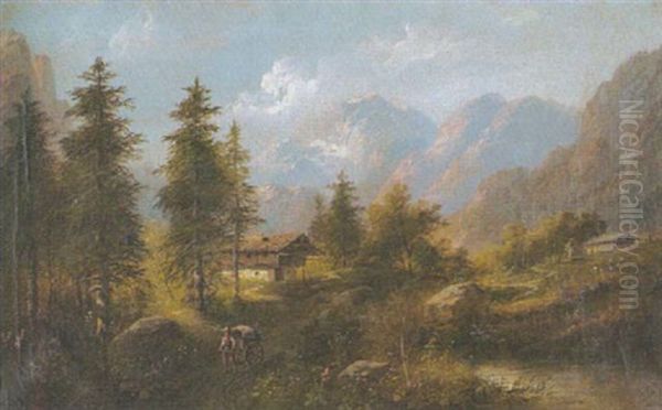 Partie Aus Baiern Oil Painting by Eduard Boehm