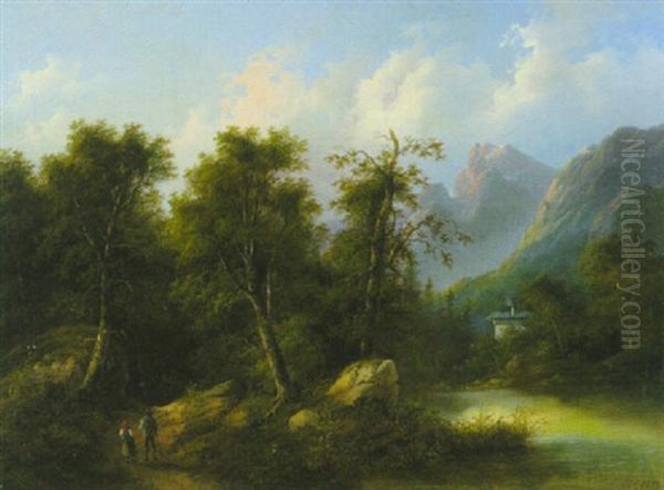 Partie Bei Salzburg Oil Painting by Eduard Boehm