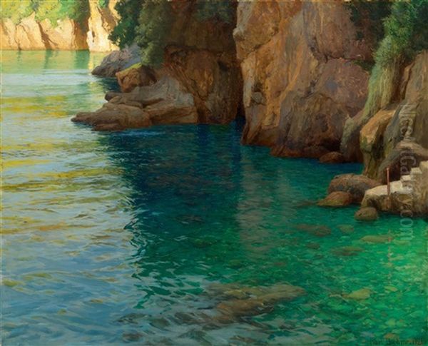 Capri Oil Painting by Karl Theodor Boehme