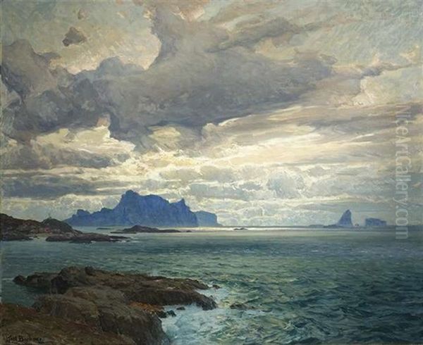 Sommernacht In Den Lofoten Oil Painting by Karl Theodor Boehme