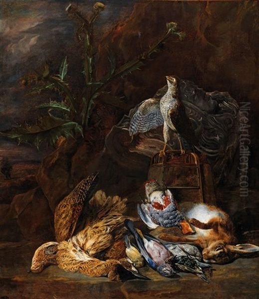 A Hunting Still Life With Wildfowl Oil Painting by Pieter Boel