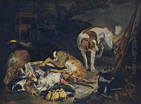 Nature Morte De Chasse Oil Painting by Pieter Boel