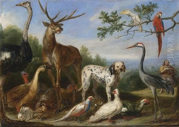 Orpheus And The Animals Oil Painting by Pieter Boel