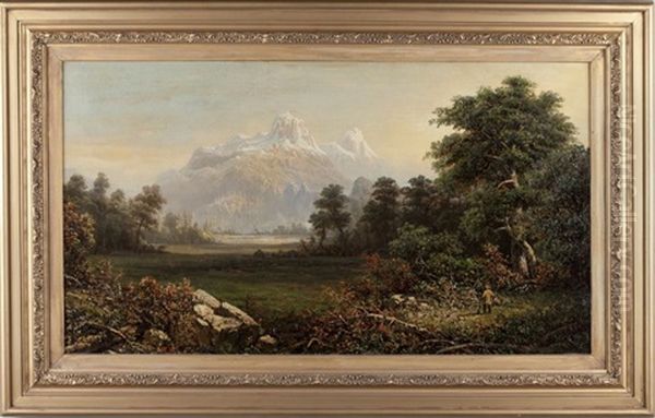 Majestic Peaks Oil Painting by Henry Boese