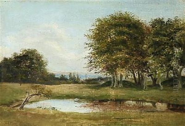 Summer Idyll Oil Painting by August Wilhelm Boesen