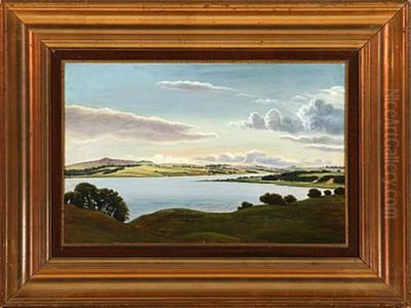 View From Silkeborg Oil Painting by August Wilhelm Boesen