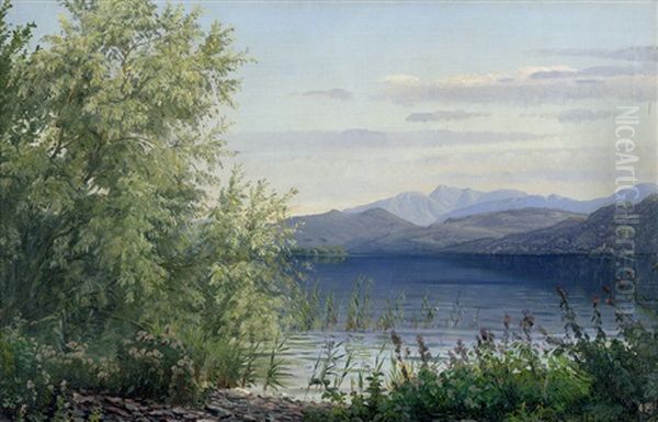 Der Worthersee Oil Painting by Johannes Boesen