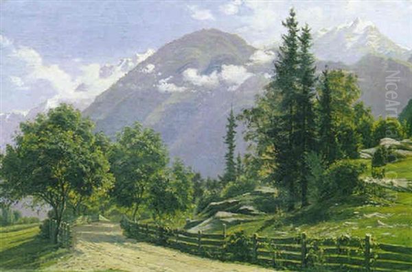 Strada Di Montagna Oil Painting by Johannes Boesen