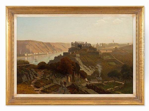 The Rhineland By St. Goar by Christian Eduard Boettcher