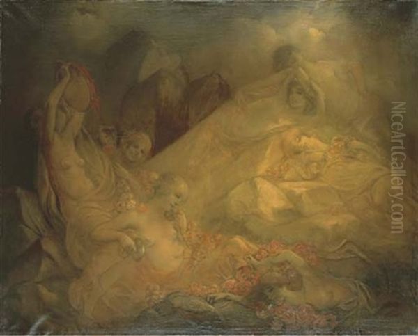 Le Festin Des Muses Oil Painting by Jan Frans De Boever