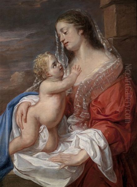 Die Madonna Mit Dem Kind Oil Painting by Theodor Boeyermans