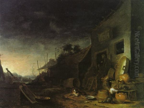 Vor Der Bauernkate Oil Painting by Hans Bogaert