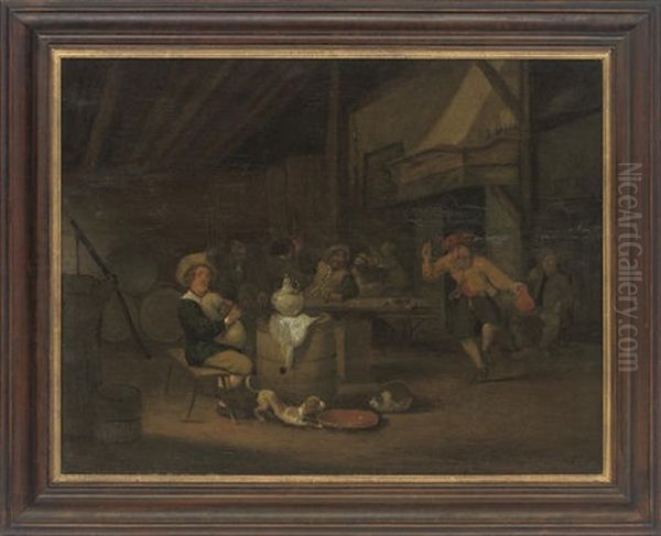 Peasants Merrymaking In A Tavern Oil Painting by Hendrik Hendricksz Bogaert