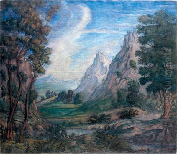 Paysage Romantique Oil Painting by Konstantin Fedorovich Bogaevsky