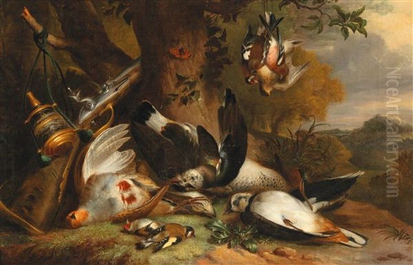 A Hunting Still Life With Game Oil Painting by Jakob Bogdani