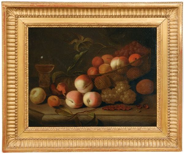 Still Life With Basket Of Fruits Oil Painting by Jakob Bogdani