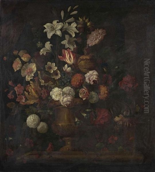 Grosser Blumenstrauss In Einer Vase Oil Painting by Jakob Bogdani