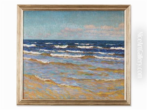 Seascape Oil Painting by Nikolai Petrovich Bogdanov-Bel'sky