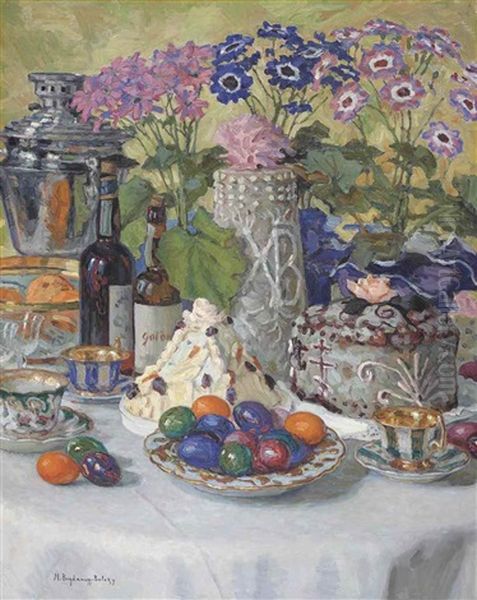 On Easter Day Oil Painting by Nikolai Petrovich Bogdanov-Bel'sky