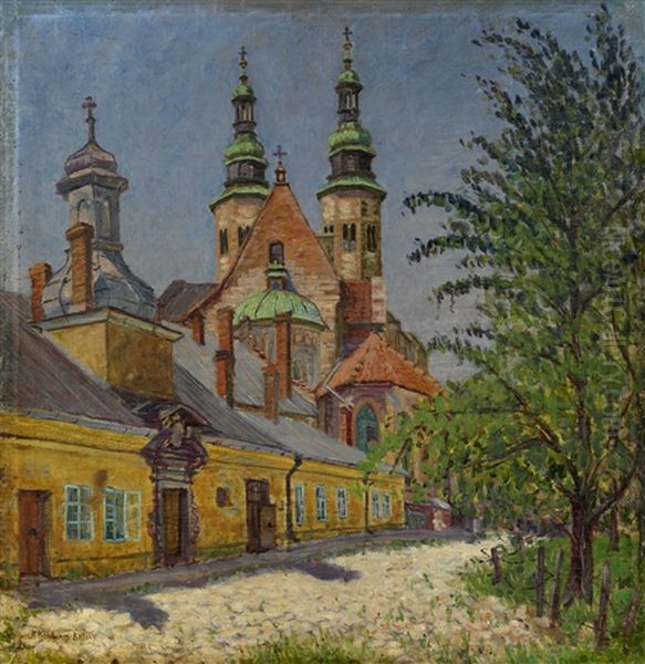 View Of A Church Oil Painting by Nikolai Petrovich Bogdanov-Bel'sky