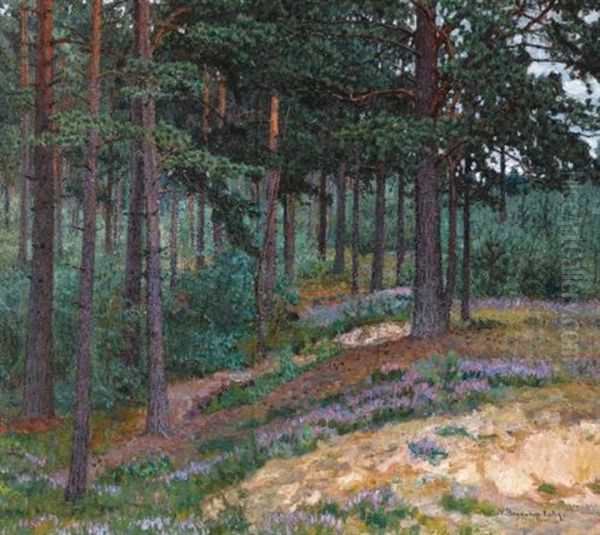 Forest Glade Oil Painting by Nikolai Petrovich Bogdanov-Bel'sky