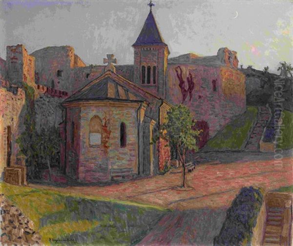 View Of A Church Oil Painting by Nikolai Petrovich Bogdanov-Bel'sky