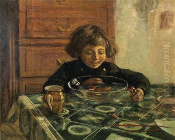 Jeu D'enfant Oil Painting by Nikolai Petrovich Bogdanov-Bel'sky