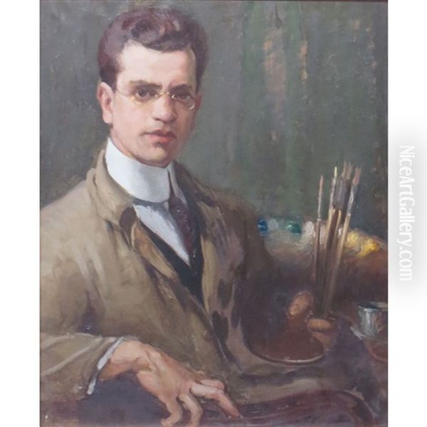 Self-portrait Oil Painting by Abraham Jacob Bogdanove