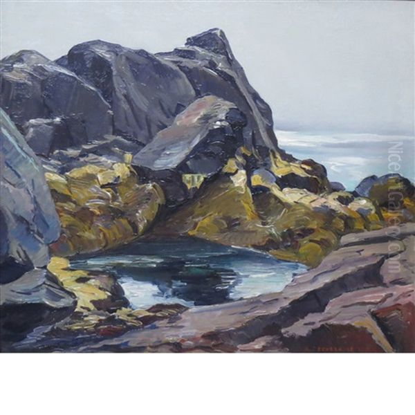 Gull Pond, Monhegan Oil Painting by Abraham Jacob Bogdanove