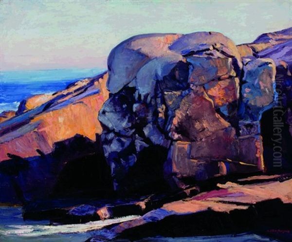 Monhegan Oil Painting by Abraham Jacob Bogdanove