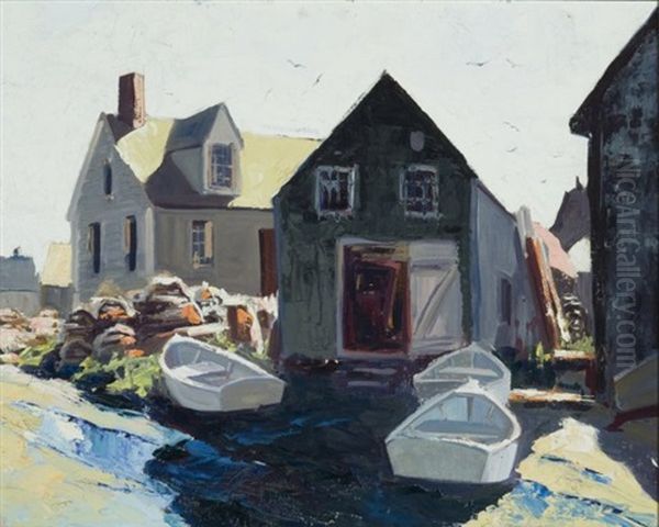 Monhegan Oil Painting by Abraham Jacob Bogdanove