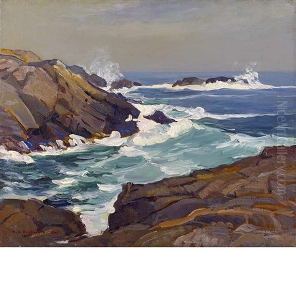 Norton's Ledge, Monhegan Oil Painting by Abraham Jacob Bogdanove