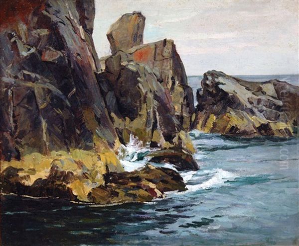 Pulpit Rock Oil Painting by Abraham Jacob Bogdanove