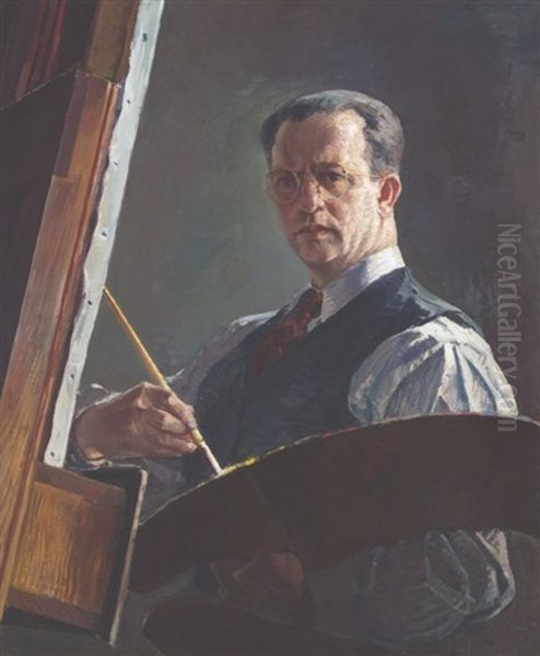 Self Portrait Oil Painting by Abraham Jacob Bogdanove