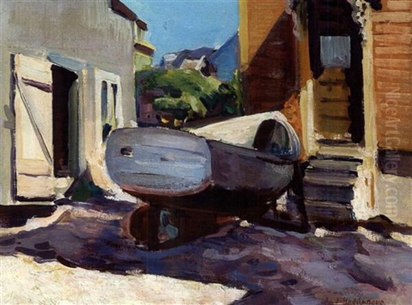 Drydock, Monhegan Oil Painting by Abraham Jacob Bogdanove